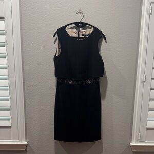 ✨ Marc New York Elegant Black Sleeveless Dress with Lace Detail – SZ 6 ✨